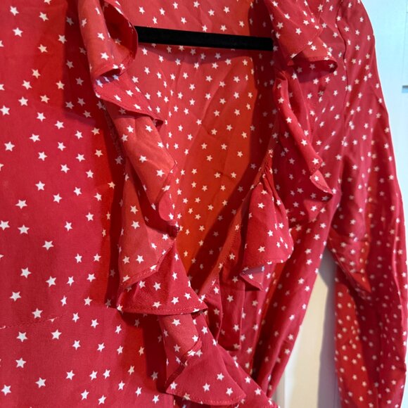 MGMs Red star wrap dress (size L but fits like M) - Picture 5 of 6